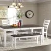 Intercon KA-CH-1650W-GWH-RTA Kona - Dining Bench - Gray / White