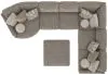 Jackson Furniture Industries 3145/73/59/31/92/28-28 Jackson Furniture Industries 3145/73/59/31/92/28-28 Turner - 5 Piece Sectional With LSF Cuddler With Cocktail Ottoman - Mushroom