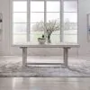 Liberty Furniture 142-DR-TRS Backroads - Trestle Table - Weathered White & Parchment