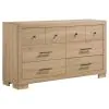 Coaster Fine Furniture 223113 Arielle - 6-Drawer Bedroom Dresser Cabinet - Light Oak