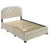 Coaster Fine Furniture 316011FB1 Marianna - Full Headboard, Drawers & Slats, Box 1 of 2 - Cream