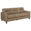 Coaster Fine Furniture 504667-S2 Scotland - 2 Piece Faux Leather Upholstered Sofa Set - Brown