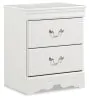 Ashley Furniture B129-92 Anarasia - Two Drawer Night Stand - White