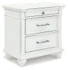 Benchcraft® B777-93 Kanwyn - Three Drawer Night Stand - Whitewash