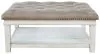Ashley Furniture T937-21 Kanwyn - Uph Ottoman Cocktail Table - Whitewash
