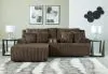 Ashley Furniture 92705S5 Ashley Furniture 92705S5 Top Tier - 3-Piece Reclining Sectional Sofa With Laf Press Back Chaise - Chocolate