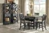 Ashley Furniture D736/32/124(4)/76(2) Tyler Creek - 7 Pc. - Counter Table, 4 Barstools, 2 Cabinets - Dark Gray