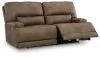 Ashley Furniture PC9180247 Beckley Place - 2 Seat Power Reclining Sofa With Adjustable Headrest - Earth