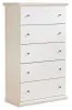 Ashley Furniture B139/31/35/46/71/196/91(2) Ashley Furniture B139/31/35/46/71/196/91(2) Bostwick Shoals - 7 Pc. - Dresser, Mirror, Chest, Queen Panel Bed With Framed Footboard, 2 Nightstands - White