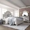 Liberty Furniture 244-BR-CPBDM Liberty Furniture 244-BR-CPBDM Magnolia Manor - 3 Piece Bedroom Set (California King Panel Bed, Dresser & Mirror) - Antique White