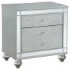 CoasterEssence 223212 Gunnison - 2-Drawer Nightstand - Silver Metallic
