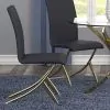 CoasterEssence 105172 Carmelia - Upholstered Dining Side Chairs (Set of 4) - Black