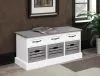 CoasterEssence 501196 Alma - 3-Drawer Storage Bench - White And Weathered Gray