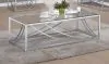 CoasterEssence 720498 Lille - Rectangular Glass Top Coffee Table - Chrome