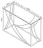 CoasterEssence 720499 Lille - Glass Top Entryway Sofa Console Table Accents - Chrome