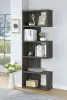 CoasterEveryday 800552 Joey - 5-Shelf Bookshelf - Weathered Gray