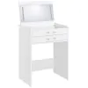 Coaster Fine Furniture 930208 Danbury - 3-Drawer Makeup Vanity & Stool Set - White High Gloss