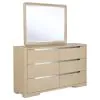 Coaster Fine Furniture 225083M Ladera - 6-Drawer Bedroom Dresser And Mirror - Light Elm