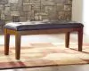 Ashley Furniture D594-00 Ralene - Large UPH Dining Room Bench - Medium Brown