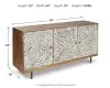 Ashley Furniture A4000258 Kerrings - Accent Cabinet - Brown / Black / White