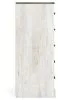 Ashley Furniture EB4121-245 Shawburn - Five Drawer Chest - Vinyl-Wrapped - White / Black / Gray