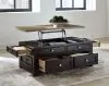 Ashley Furniture T734-20 Drazmine - Lift Top Cocktail Table - Brown