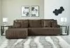 Ashley Furniture 92705S7 Ashley Furniture 92705S7 Top Tier - 3-Piece Reclining Sectional Sofa With Laf Chaise - Chocolate