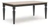 Ashley Furniture PCD591-25 Brenkerton - Rectangular Dining Room Table - Grayish Brown / Black