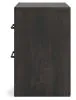 Ashley Furniture PCB2108-92 Hollivern - Two Drawer Night Stand - Dark Gray