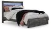Ashley Furniture B221B5 Ashley Furniture B221B5 Baystorm - Queen Panel Bed With 2 Storage Drawers - Gray