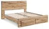Ashley Furniture B1050B11 Ashley Furniture B1050B11 Hyanna - King Panel Bed With Footboard Storage - Tan