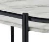 CoasterEveryday 181376 Desiree - 2-Tier Faux Marble Shelf Metal Bar Cart - Black