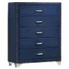 CoasterEveryday 223371KE-S4 Melody - 4 Piece Eastern King Bedroom Set - Pacific Blue