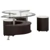 CoasterEssence 720218 Buckley - 3 Piece Coffee Table And Stools Set - Cappuccino