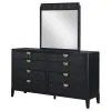 Coaster Fine Furniture 224713M Brookmead - 8-Drawer Dresser With Mirror - Black