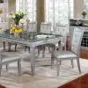 Furniture of America CM3452SC-2PK Alena - Side Chair (Set of 2) - Silver