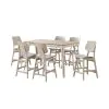 New Classic 45-1651W-C6CT New Classic 45-1651W-C6CT Oscar - Counter Table & 6 Chairs - White Ash