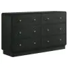 Coaster Fine Furniture 223663 Cavelle - 6-Drawer Dresser Cabinet - Black