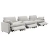 Coaster Fine Furniture 609561PT Collins - 5 Piece Power Reclining Home Theater Seating - Gray