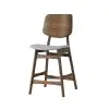 New Classic D1651-22-GRY New Classic D1651-22-GRY Oscar - Counter Chair With Cushion (Set of 2) - Walnut / Dark Gray