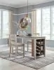Ashley Furniture D394-32 Skempton - Rectangular Counter Table With Storage - White