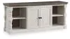 Ashley Furniture W814-30 Havalance - Extra Large TV Stand - 2 Doors - Brown / Beige