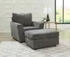 Ashley Furniture 28502/20/14 Stairatt - 2 Pc. - Chair, Ottoman - Gravel