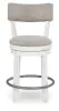 Ashley Furniture D642-224 Robbinsdale - Upholstered Swivel Barstool (Set of 2) - Antique White
