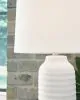 Ashley Furniture L243674 Vauville - Poly Table Lamp (Set of 2) - White
