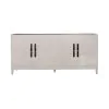 Liberty Furniture 2146-AC1000 Kinsley - 4 Door Accent Cabinet - Washed Taupe / Silver Champagne