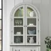 Liberty Furniture 237-CH4490 River Place - Curio Hutch - Riverstone White & Tobacco