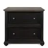 Riverside Furniture 64334 Regency - Lateral File Cabinet - Antique Oak / Matte Black