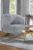 CoasterEssence 506866 Sophia - Upholstered Channel Tufted Barrel Accent Chair - Gray