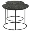 CoasterEssence 935842 Loannis - 2 Piece Round Mango Wood Nesting Table - Matte Black